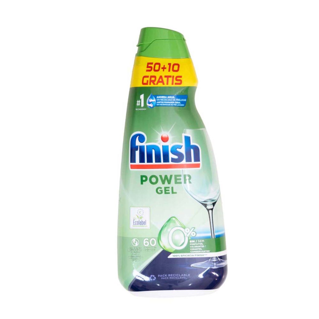 Ảnh thực tế Gel rửa bát FINISH Power Eco 0% chai 900ml (1)