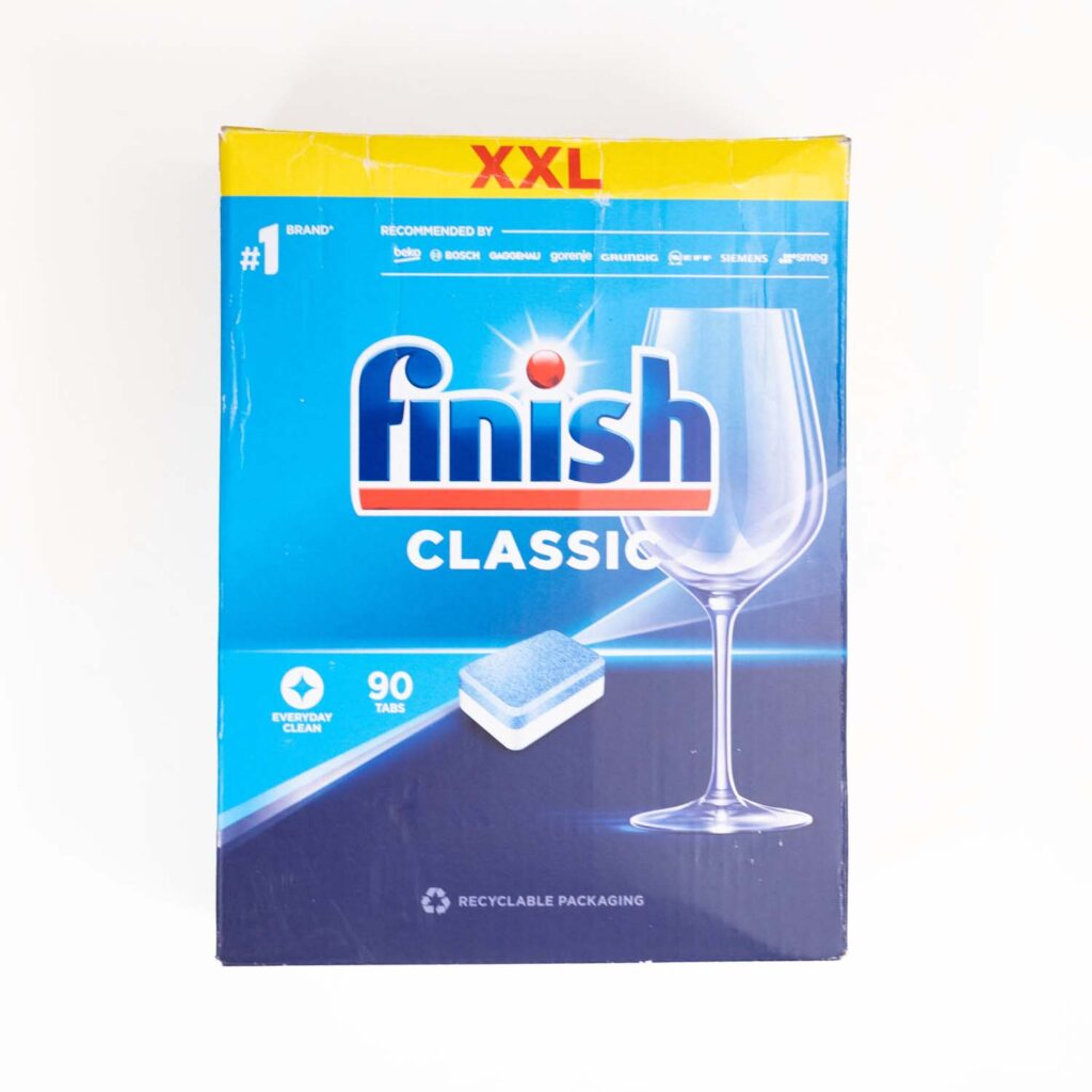 Hình ảnh thực tế Viên rửa bát FINISH classic hộp 90 viên (1)