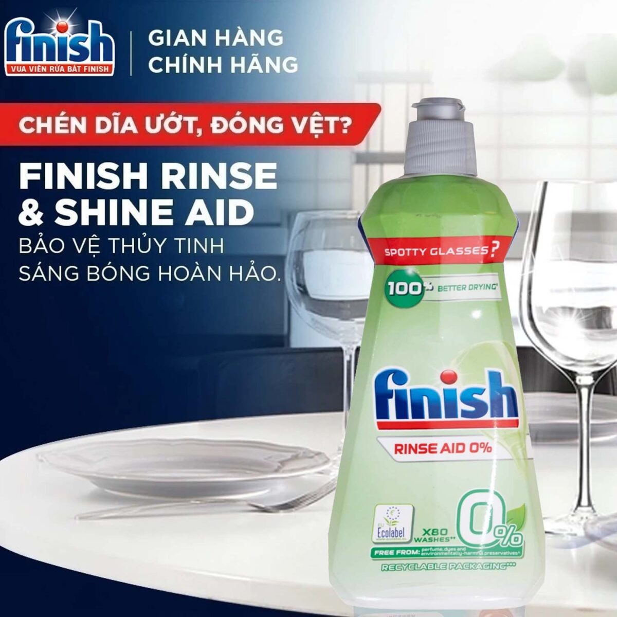 Tinh nang Nuoc lam bong FINISH Eco 0 chai 400ml 1 1