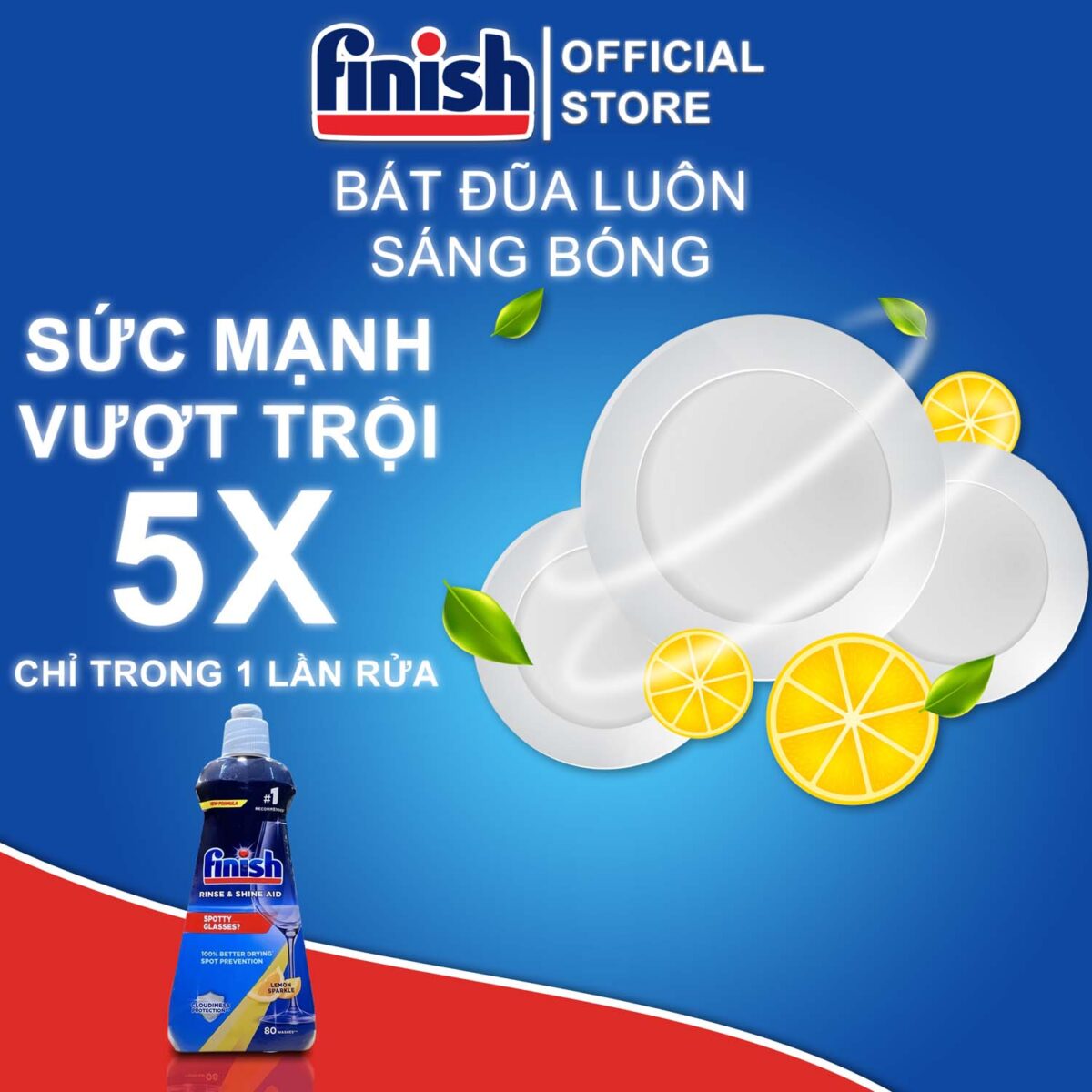 Tinh nang Nuoc lam bong FINISH chai 400ml huong chanh 2