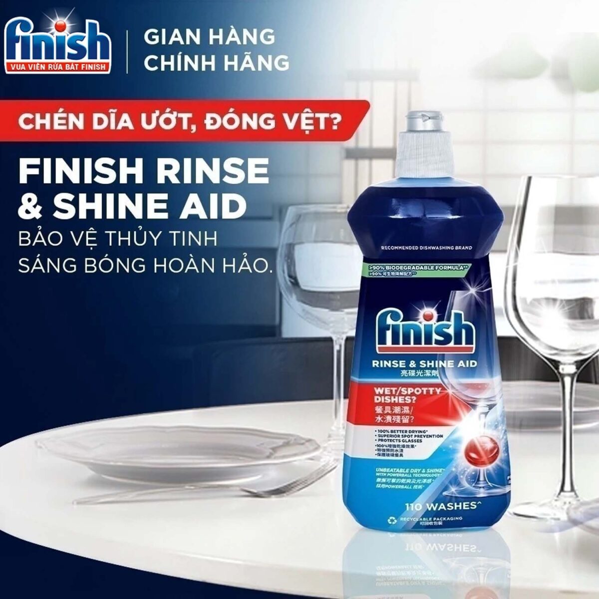 Tinh nang Nuoc lam bong FINISH chai 500ml 2