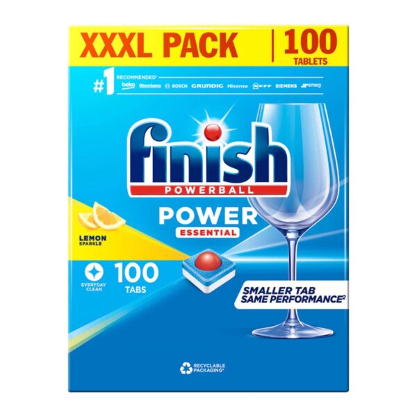 Viên rửa bát FINISH Power Essential hộp 100 viên hương chanh