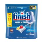 Viên rửa bát FINISH Quantum All in 1 túi 64 viên hương chanh