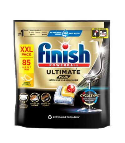 Viên rửa bát FINISH Ultimate Plus All in 1 túi 85 viên hương chanh